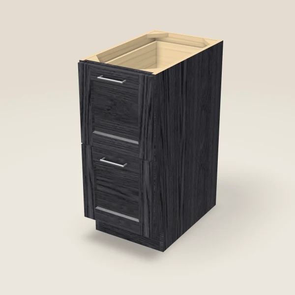 15" 2-Drawer Base — Blaze Black, 3D picture