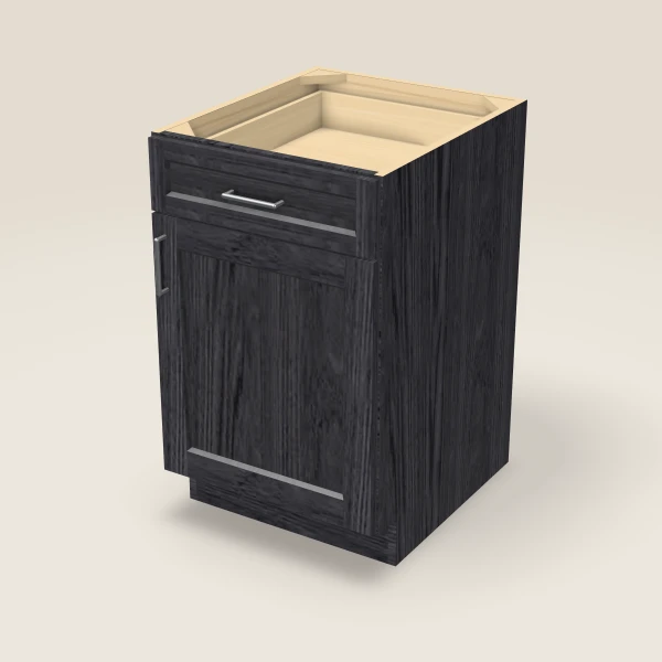 21" Base Cabinet — Blaze Black, 3D picture