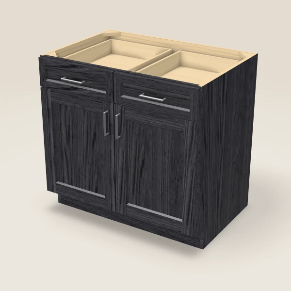36" Base Cabinet — Double Door — Blaze Black, 3D picture