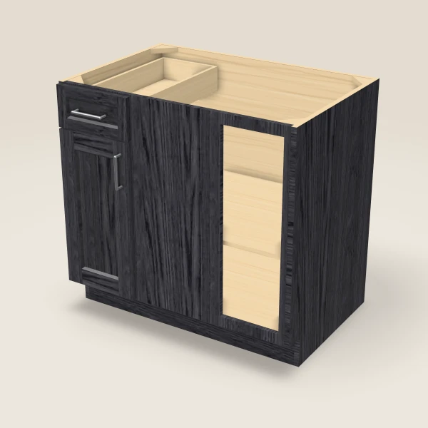 Base Blind Corner — fills 39–42" — Blaze Black, 3D picture