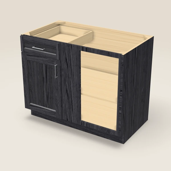 Base Blind Corner — fills 45–48" — Blaze Black, 3D picture