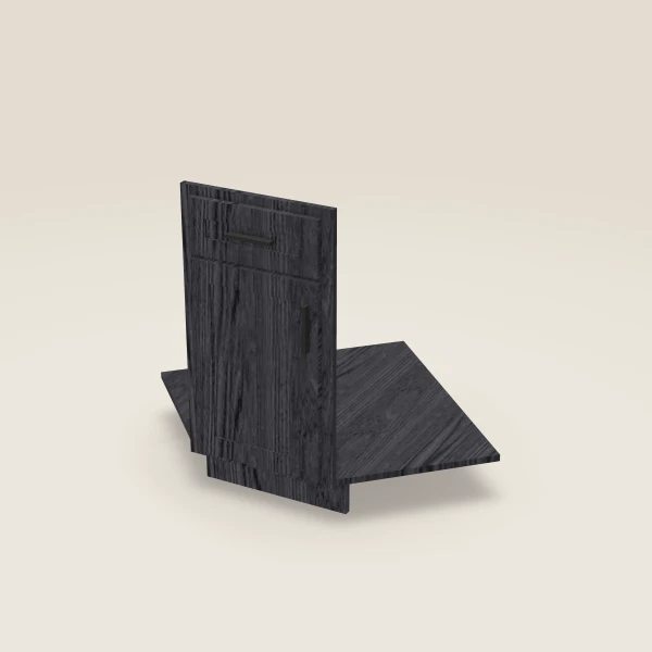 Diagonal Corner Sink Front Kit — 36", Not a Cabinet — Blaze Black, 3D picture