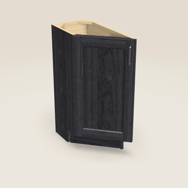 12" Base Transitional — Left — Blaze Black, 3D picture