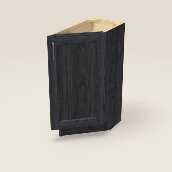 12" Base Transitional — Right — Blaze Black, 3D picture