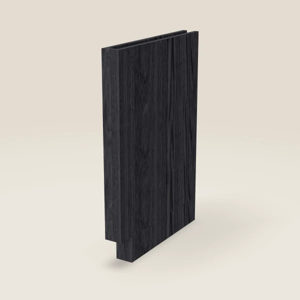 3" Boxed Column, Base — 34½" High, 24" Deep — Blaze Black, 3D picture