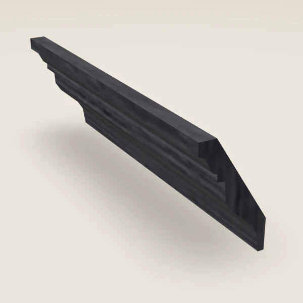 Classic Crown Molding — 4½" × 96" — Blaze Black, 3D picture