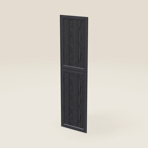 Wall Pantry End Decorative Door Set — for 96" Pantry, 2 doors: 23¾" × 41-5/16" and 23¾" × 49¼" — Blaze Black, 3D picture