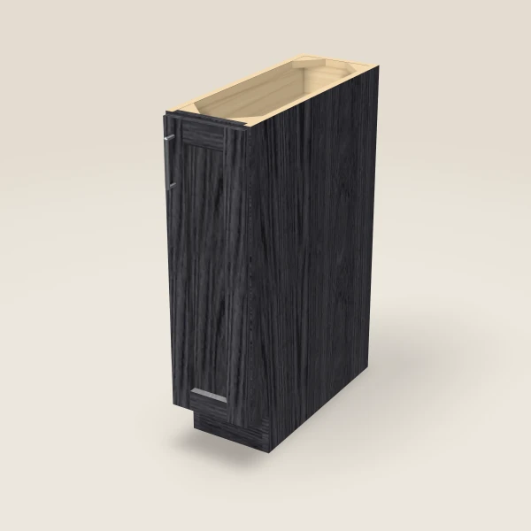9" Full Height Base Cabinet — Blaze Black, 3D picture