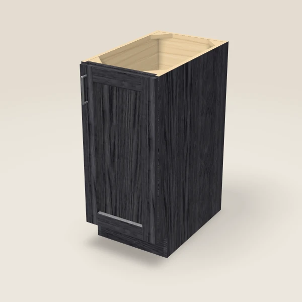 15" Full Height Base Cabinet — Blaze Black, 3D picture