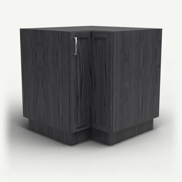 Lazy Susan Corner Cabinet — 33" — Blaze Black, 3D picture