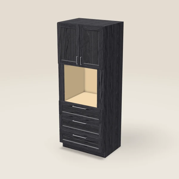 33" Oven Cabinet — 84" High — Blaze Black, 3D picture