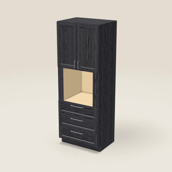 33" Oven Cabinet — 90" High — Blaze Black, 3D picture