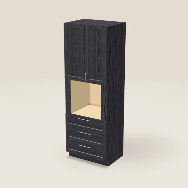 33" Oven Cabinet — 96" High — Blaze Black, 3D picture