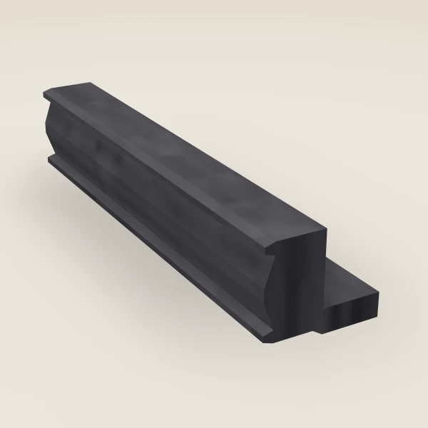 Tall Light Rail Molding — 96" — Blaze Black, 3D picture