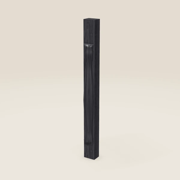 Turned Post with Filler TP3 — 34½" High — Blaze Black, 3D picture