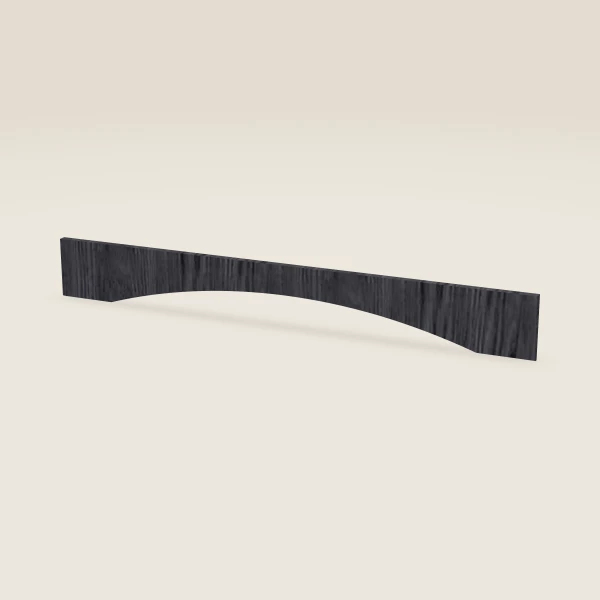 48" Arched Valance, Profile S — 6" High — Blaze Black, 3D picture