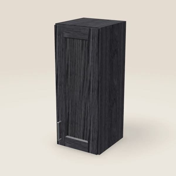 12" Wall Cabinet — 30" High — Blaze Black, 3D picture