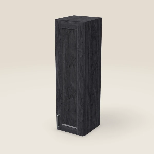 12" Wall Cabinet — 42" High — Blaze Black, 3D picture