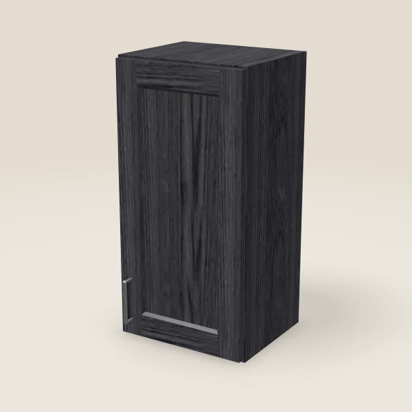 15" Wall Cabinet — 30" High — Blaze Black, 3D picture