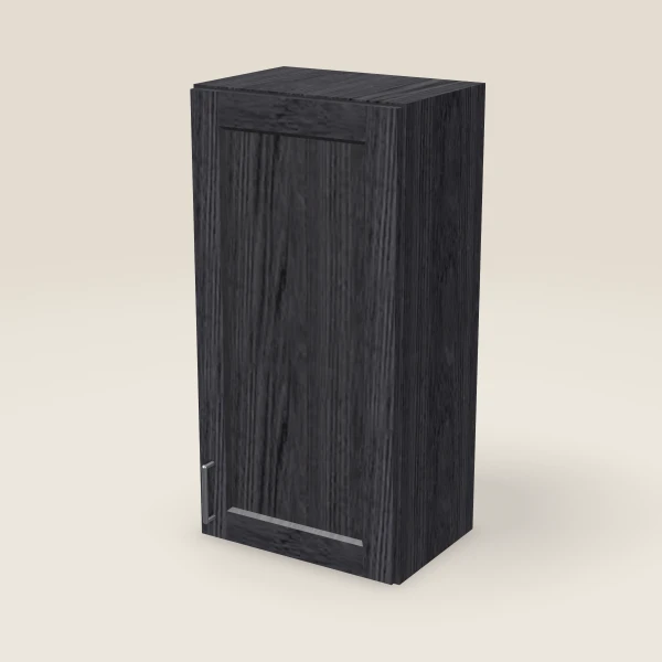 18" Wall Cabinet — 36" High — Blaze Black, 3D picture