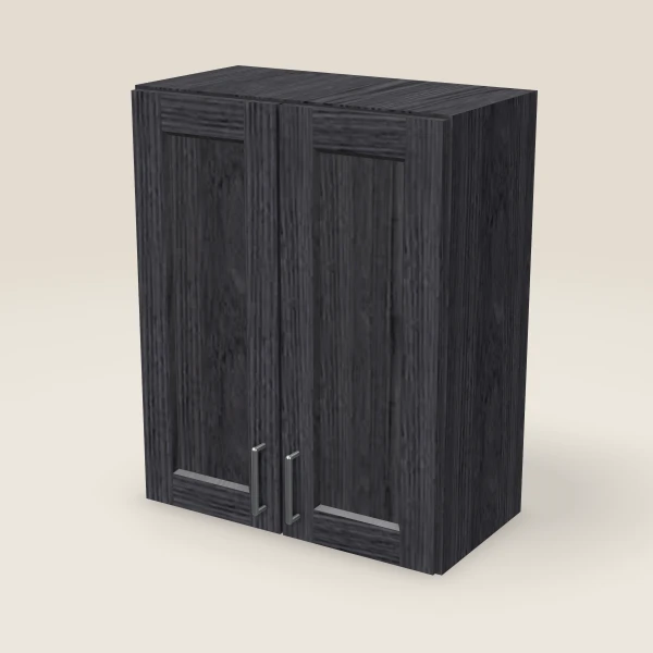 24" Wall Cabinet — 30" High, Double Door — Blaze Black, 3D picture