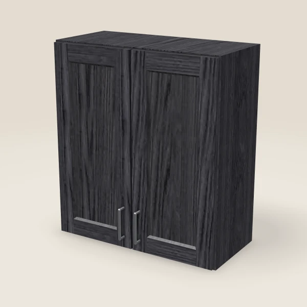 27" Wall Cabinet — 30" High, Double Door — Blaze Black, 3D picture
