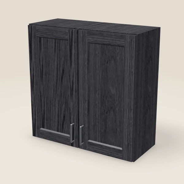 30" Wall Cabinet — 30" High, Double Door — Blaze Black, 3D picture
