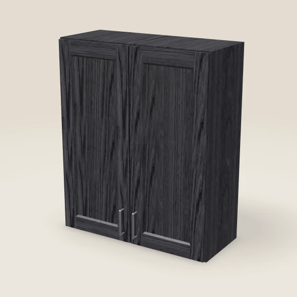 30" Wall Cabinet — 36" High, Double Door — Blaze Black, 3D picture