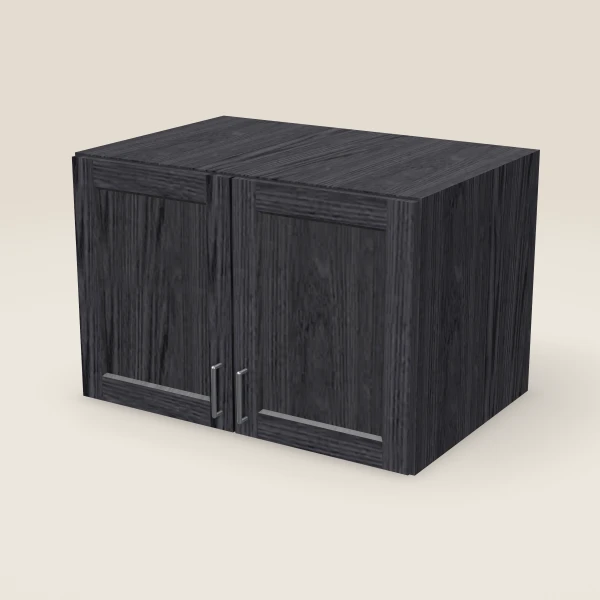 36" Wall Cabinet — 24" High, 24" Deep, Double Door — Blaze Black, 3D picture