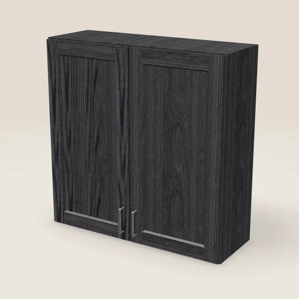 36" Wall Cabinet — 36" High, Double Door — Blaze Black, 3D picture