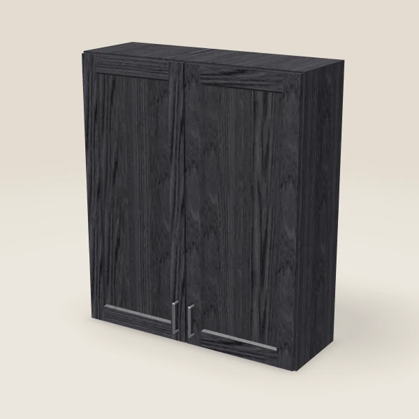 36" Wall Cabinet — 42" High, Double Door — Blaze Black, 3D picture