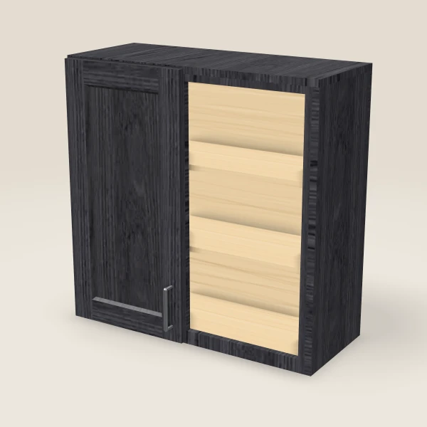 Wall Blind Corner — 30" High — Blaze Black, 3D picture