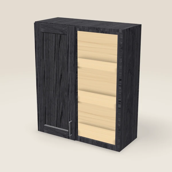 Wall Blind Corner — 36" High — Blaze Black, 3D picture