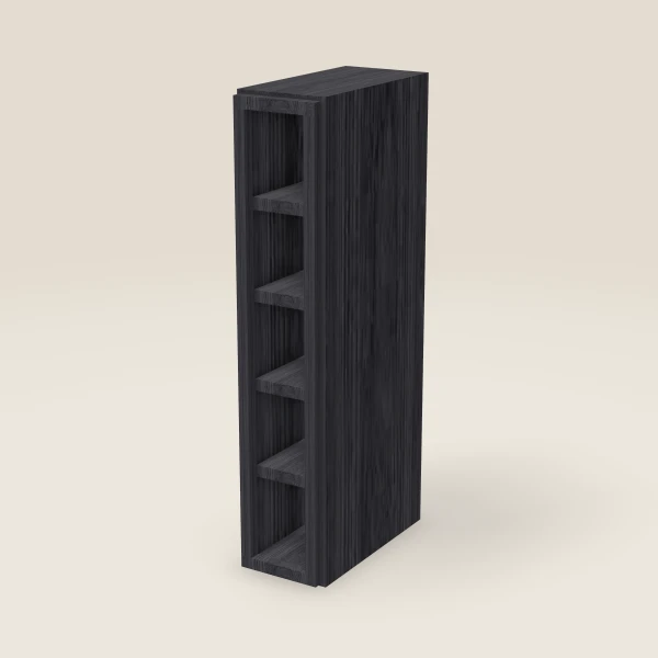 6" Wall Cube — 30" High, 5 Cubes — Blaze Black, 3D picture
