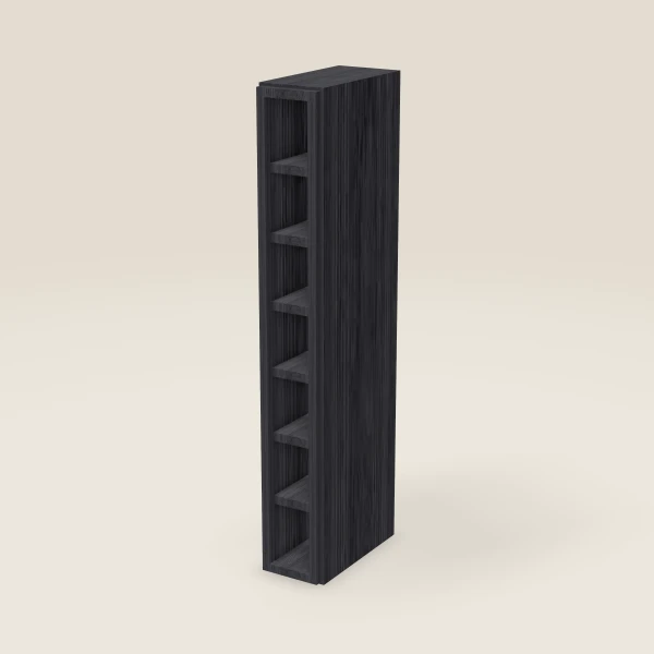 6" Wall Cube — 42" High, 7 Cubes — Blaze Black, 3D picture