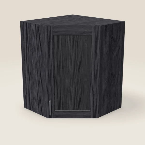 24" Wall Diagonal Corner — 30" High — Blaze Black, 3D picture