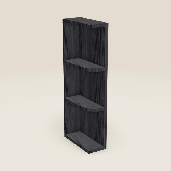 Wall End Shelf — 30" High — Blaze Black, 3D picture