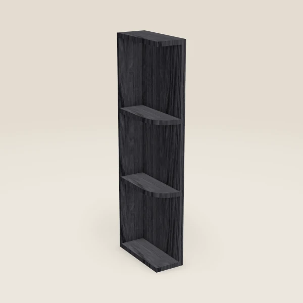 Wall End Shelf — 36" High — Blaze Black, 3D picture
