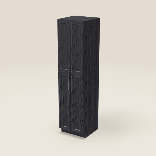 24" Wall Pantry — 96" High — Blaze Black, 3D picture