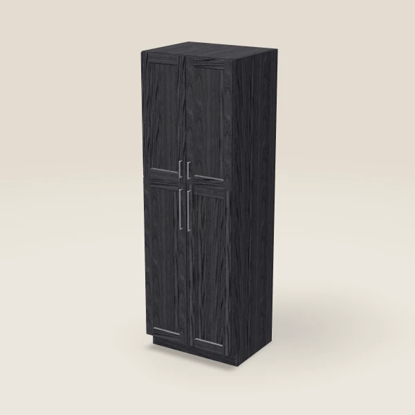 30" Wall Pantry — 90" High — Blaze Black, 3D picture
