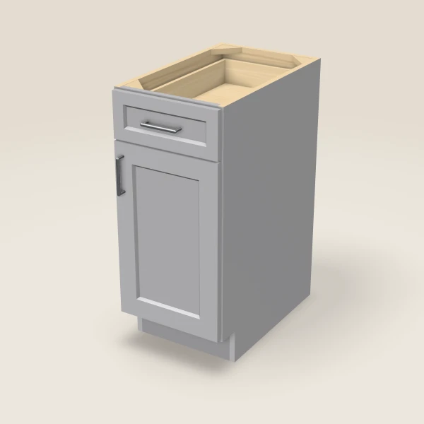 15" Base Cabinet — Lait Grey, 3D picture