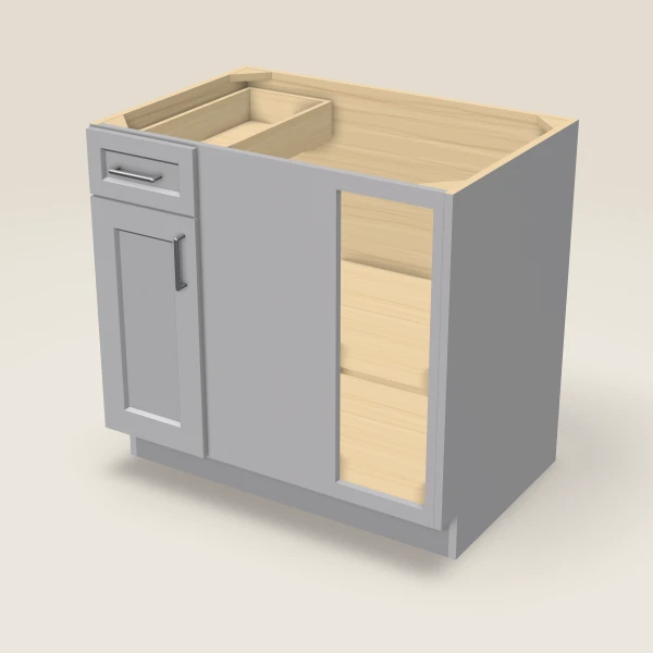Base Blind Corner — fills 39–42" — Lait Grey, 3D picture