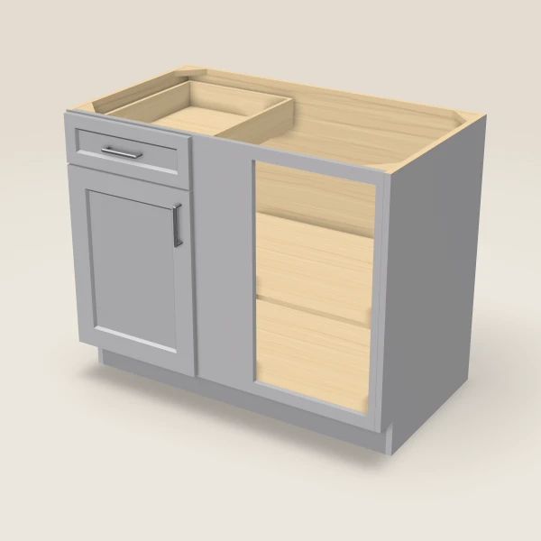 Base Blind Corner — fills 45–48" — Lait Grey, 3D picture