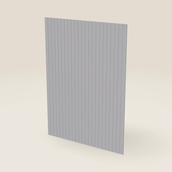 Beaded Board Panel — 48" × 34½", ¼" Thick — Lait Grey, 3D picture