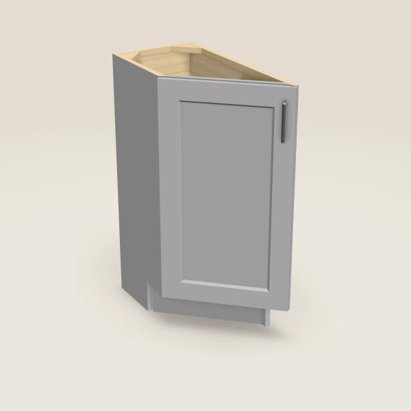 12" Base Transitional — Left — Lait Grey, 3D picture