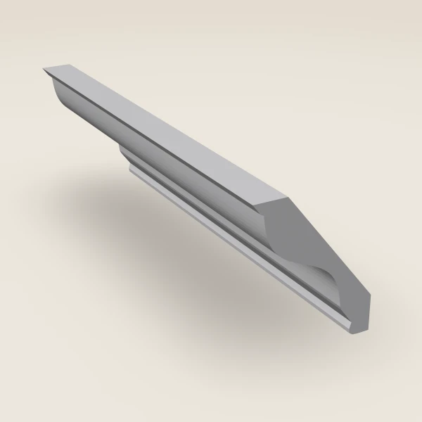 H-Profile Crown Molding — 4" × 96" — Lait Grey, 3D picture
