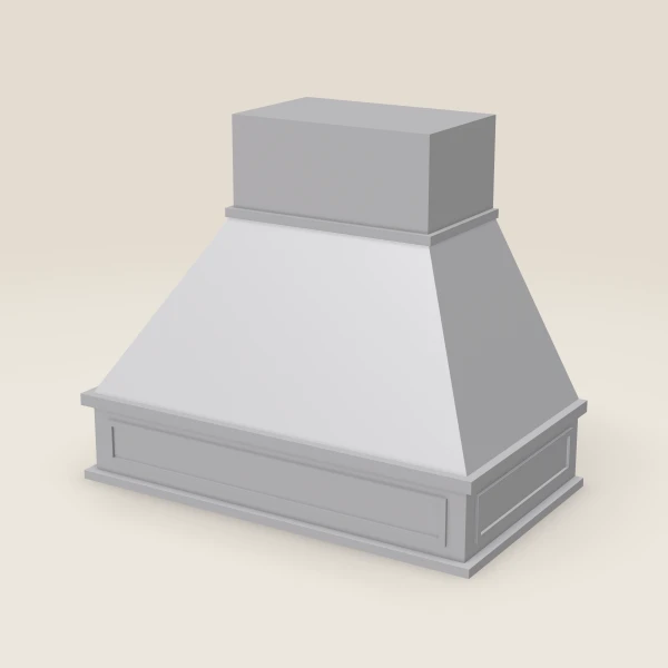 36" Curved Range Hood, 3D picture