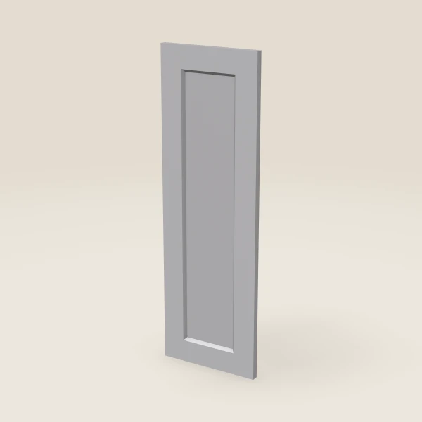 Wall Decorative End Panel, Door Style — 11½" × 35-5/16" — Lait Grey, 3D picture