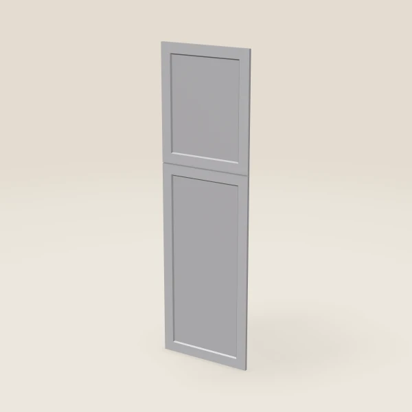 Wall Pantry End Decorative Door Set — for 84" Pantry, 2 doors: 23¾" × 29-5/16" and 23¾" × 49¼" — Lait Grey, 3D picture