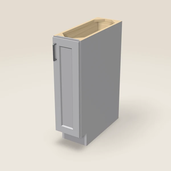 9" Full Height Base Cabinet — Lait Grey, 3D picture